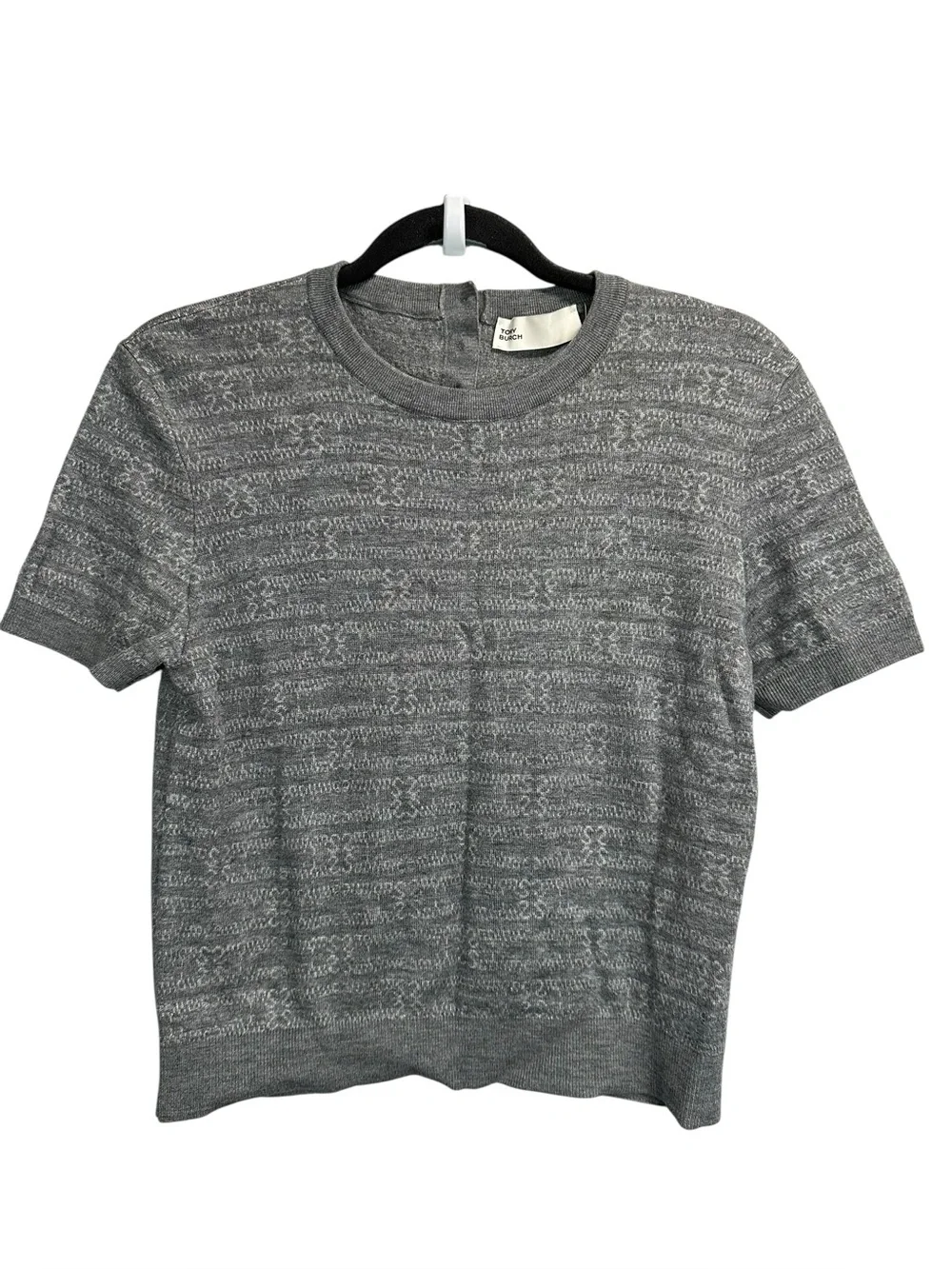 TORY BURCH Sublime Wool Mockneck Short Sleeve‎ Sweater